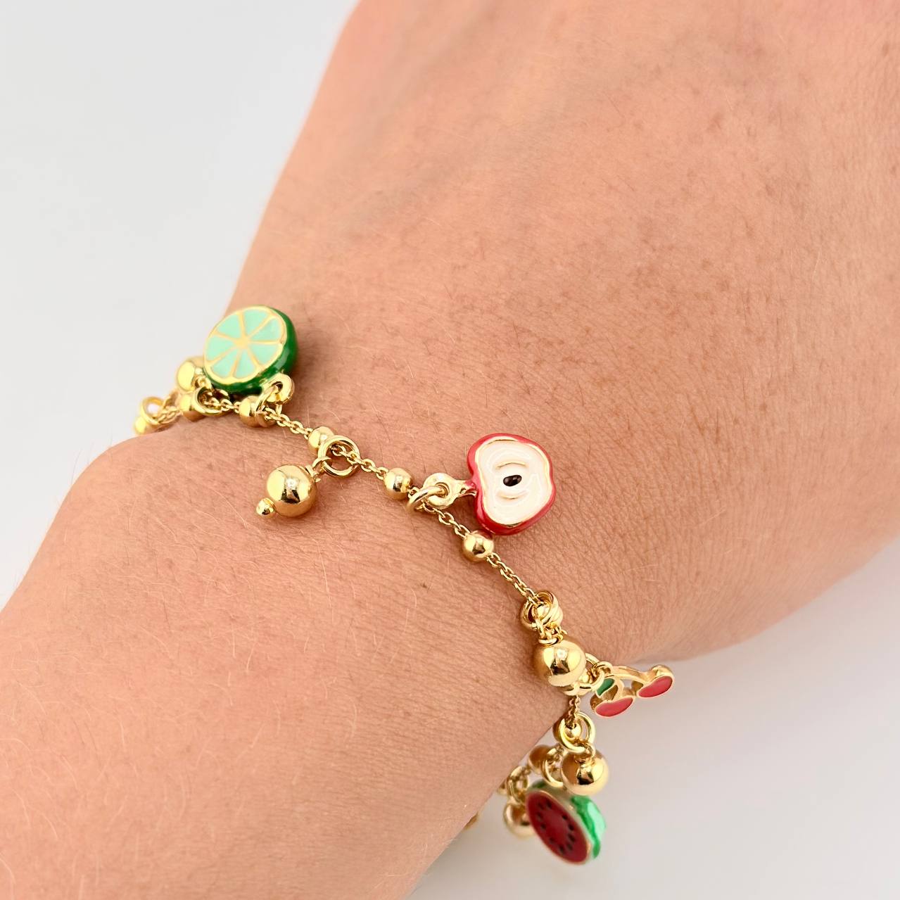 Bracelet Tropical 10.4g / 8 1/4 in / 1.2mm Silver Vermeil 925