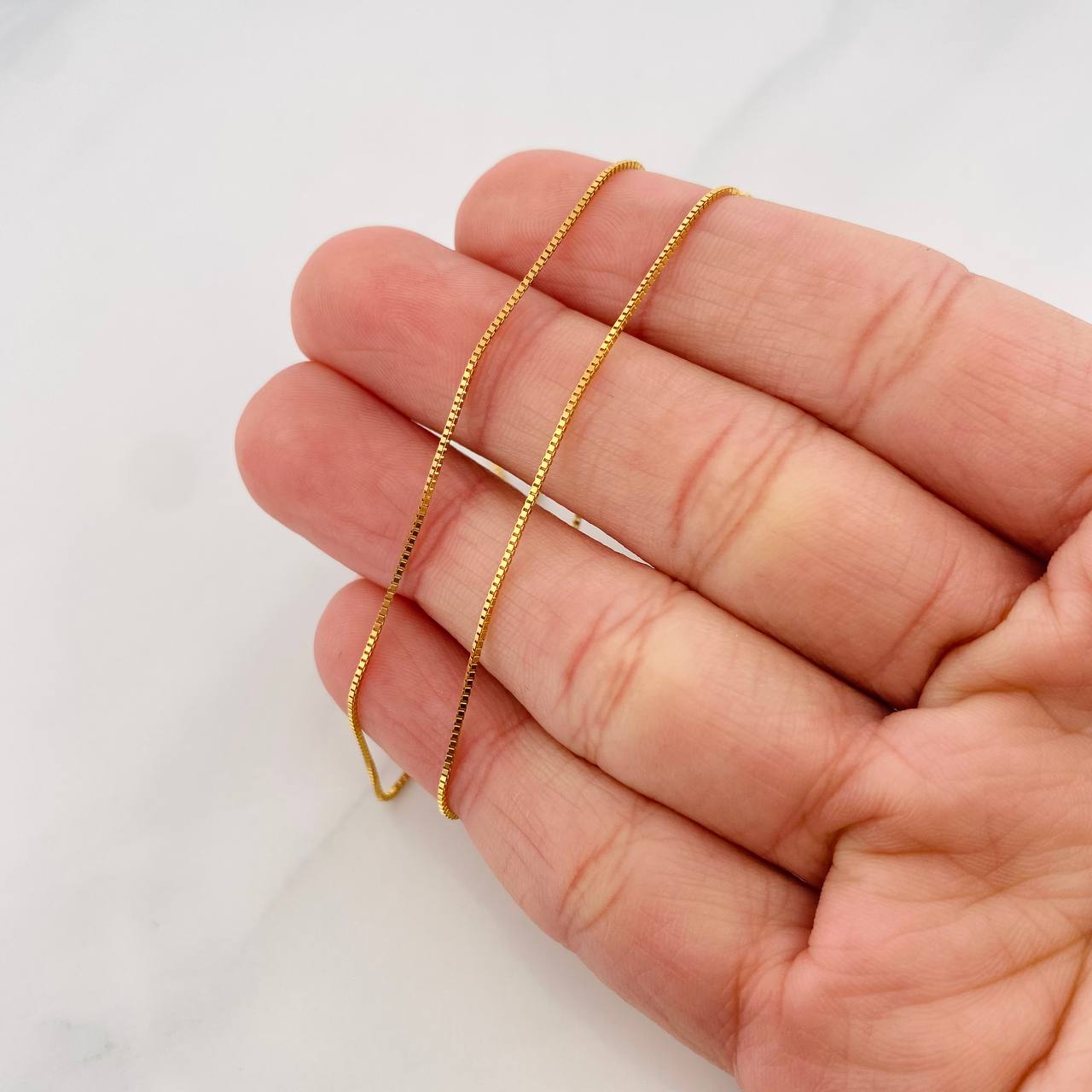 Cadena Veneciana 0.95g / 18 in / 0.55mm Oro Amarillo 18K