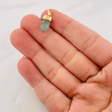 Dije Morralla Esmeralda 0.8g / 1/2 in Oro Amarillo 18K