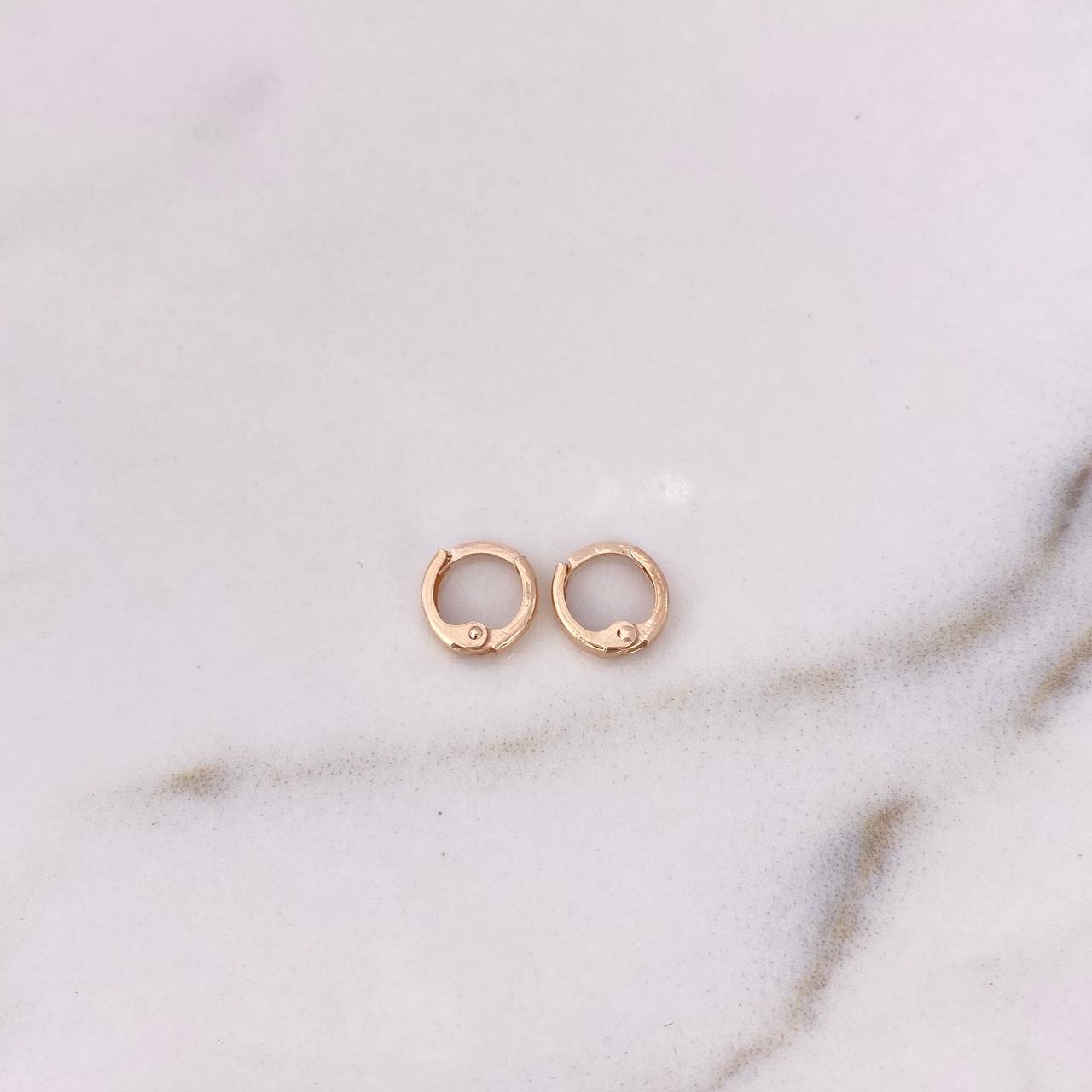 Candongas Rose 0.55gr / 0.9cm / Lisas Oro Rosa 18K #