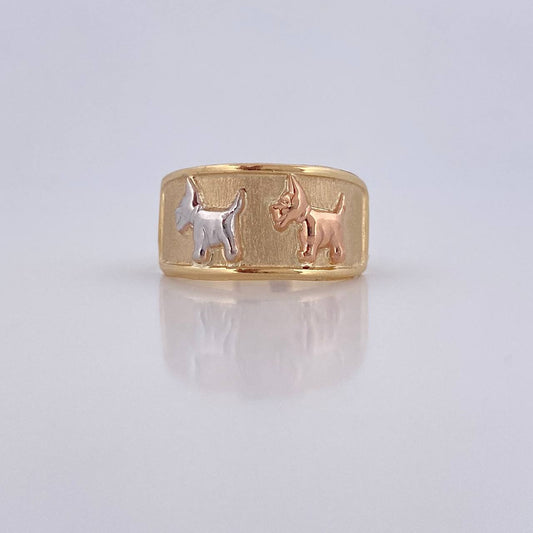 Dog Ring 1.7gr / Size 6 1/4 / 18K Gold &
