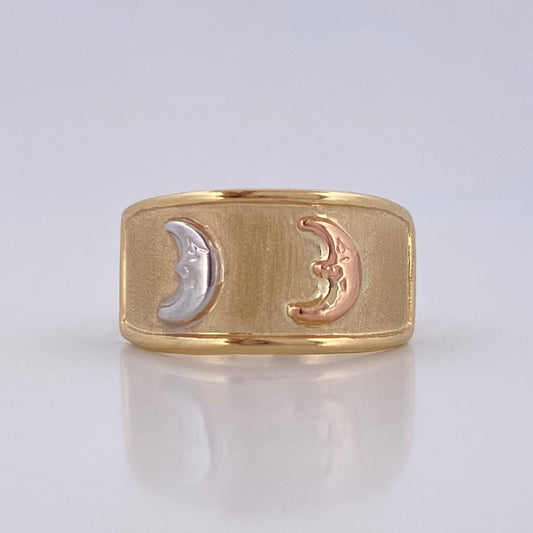 Moon Ring 1.45gr / Size 6 1/4 / 18K Gold &