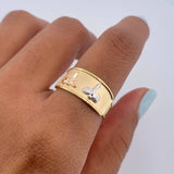Dragonfly Ring 1.65gr / Size 8 / 18K Gold &
