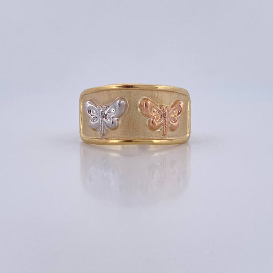 Butterfly Ring 1.7gr / Size 6 3/4 / 18K Gold &