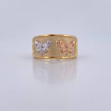 Butterfly Ring 1.7gr / Size 6 3/4 / 18K Gold &