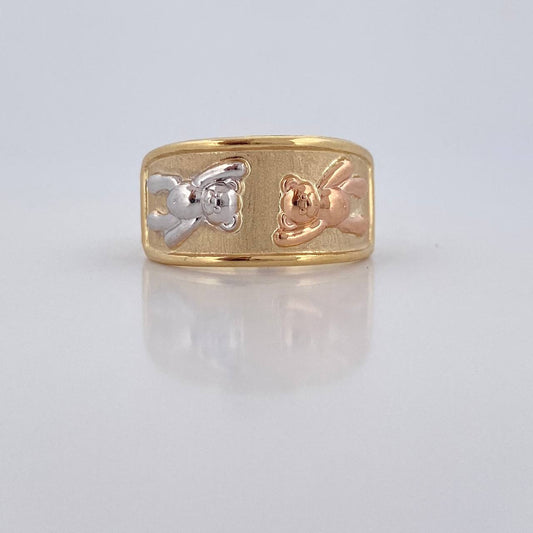 Anillo Oso 1.7gr / T6 / Oro 18K $