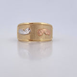 Virgin Mary Ring 1.7g / Size 8 1/2 Three Golds 18K