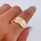 Virgin Mary Ring 1.7g / Size 8 1/2 Three Golds 18K