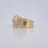 Heart Ring 15s 1.7gr / Size 6 3/4 / 18K Gold $