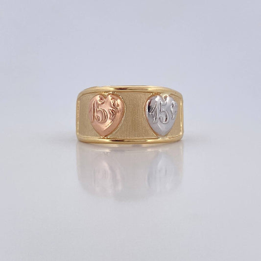Anillo Corazon 15s 1.7gr / T6 3/4 / Oro 18K $