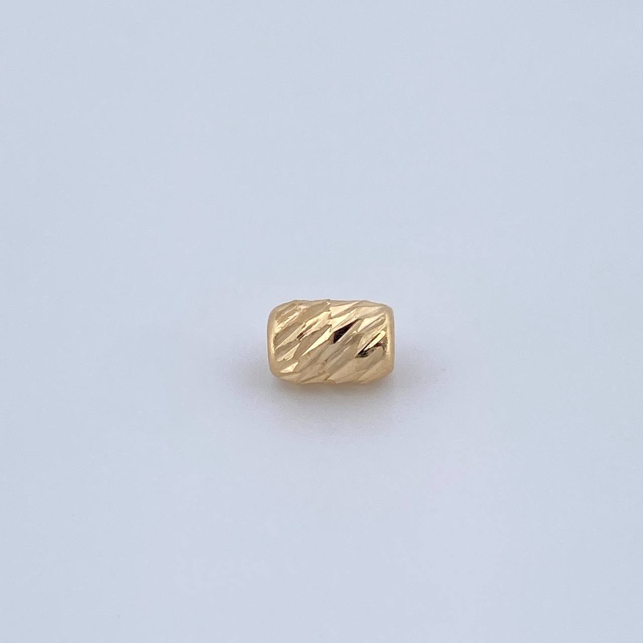 Charm Cylinder 0.15gr / 0.5cm / 4mm Diamond Cut Yellow Gold &