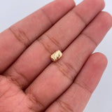 Charm Cylinder 0.15gr / 0.5cm / 4mm Diamond Cut Yellow Gold &