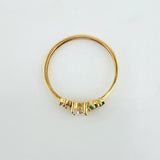 Anillo Solitario Flores Delicadas 0.85gr / T4 1/2 / Oro Amarillo 18K ©