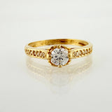 Anillo Solitario Cetro Tupido 1.9gr / T6 1/4 / Oro Amarillo 18K ©