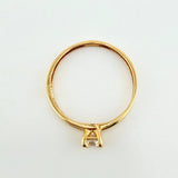 Anillo Solitario Carril Hueco 1gr / T5 1/2 / Oro Amarillo 18K ©