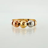 Anillo Trío Bolas 1.5gr / T8 1/2 / Tres Oros 18K