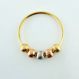 Anillo Bolas 0.95gr / T7 1/2 / Tres Oros 18K ©