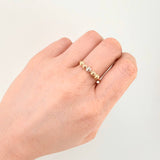Anillo Bolas 1gr / T8 / Tres Oros 18K ©