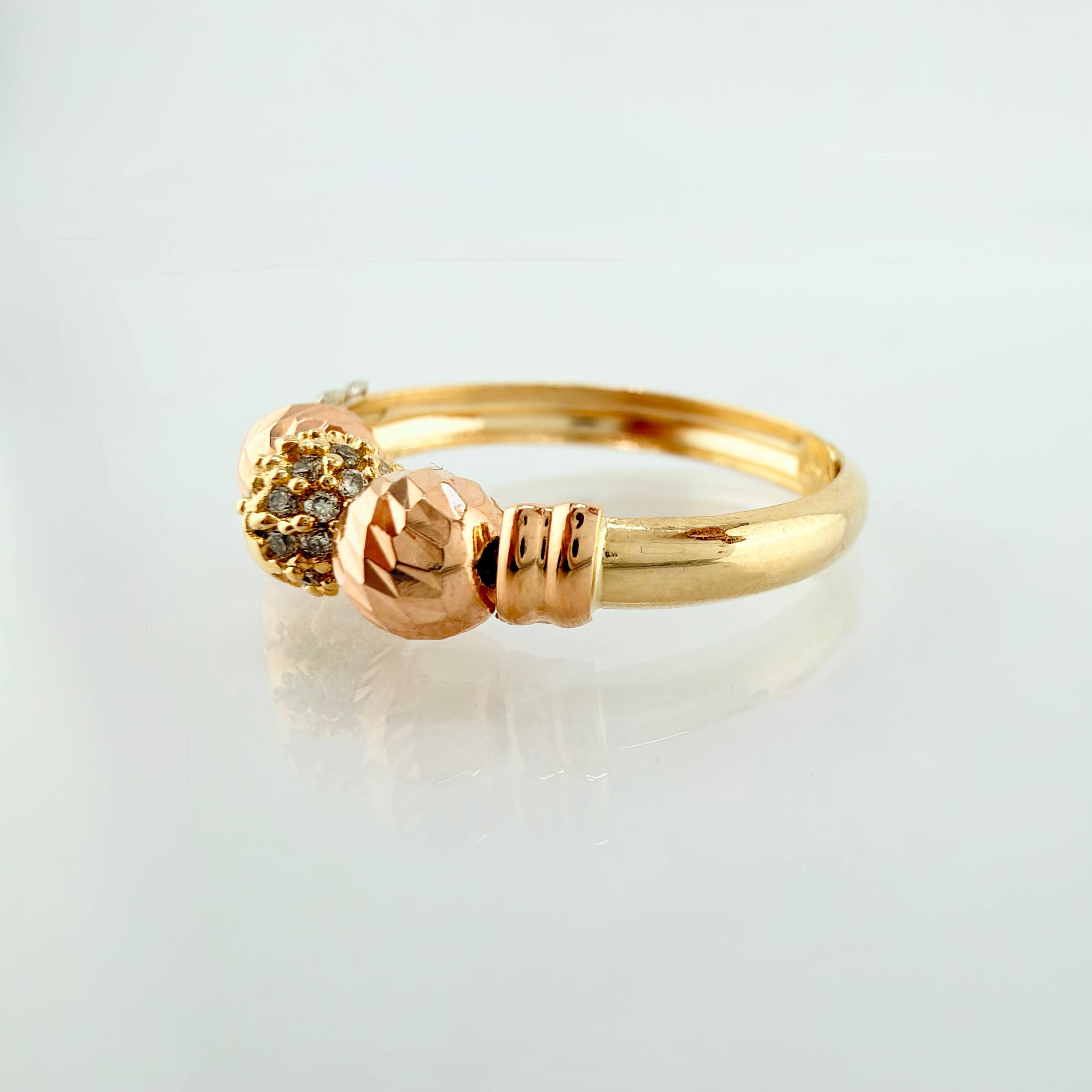 Anillo Trío Bolas 1.9gr / T7 / Tres Oros 18K ©