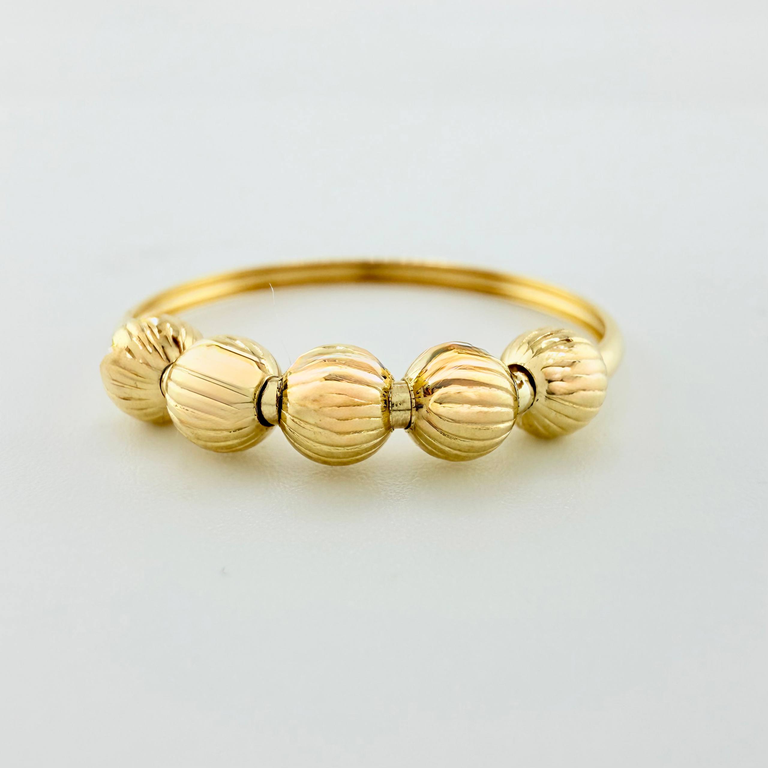 Anillo Bolas 1gr / T6 1/2 / Oro Amarillo 18K ©