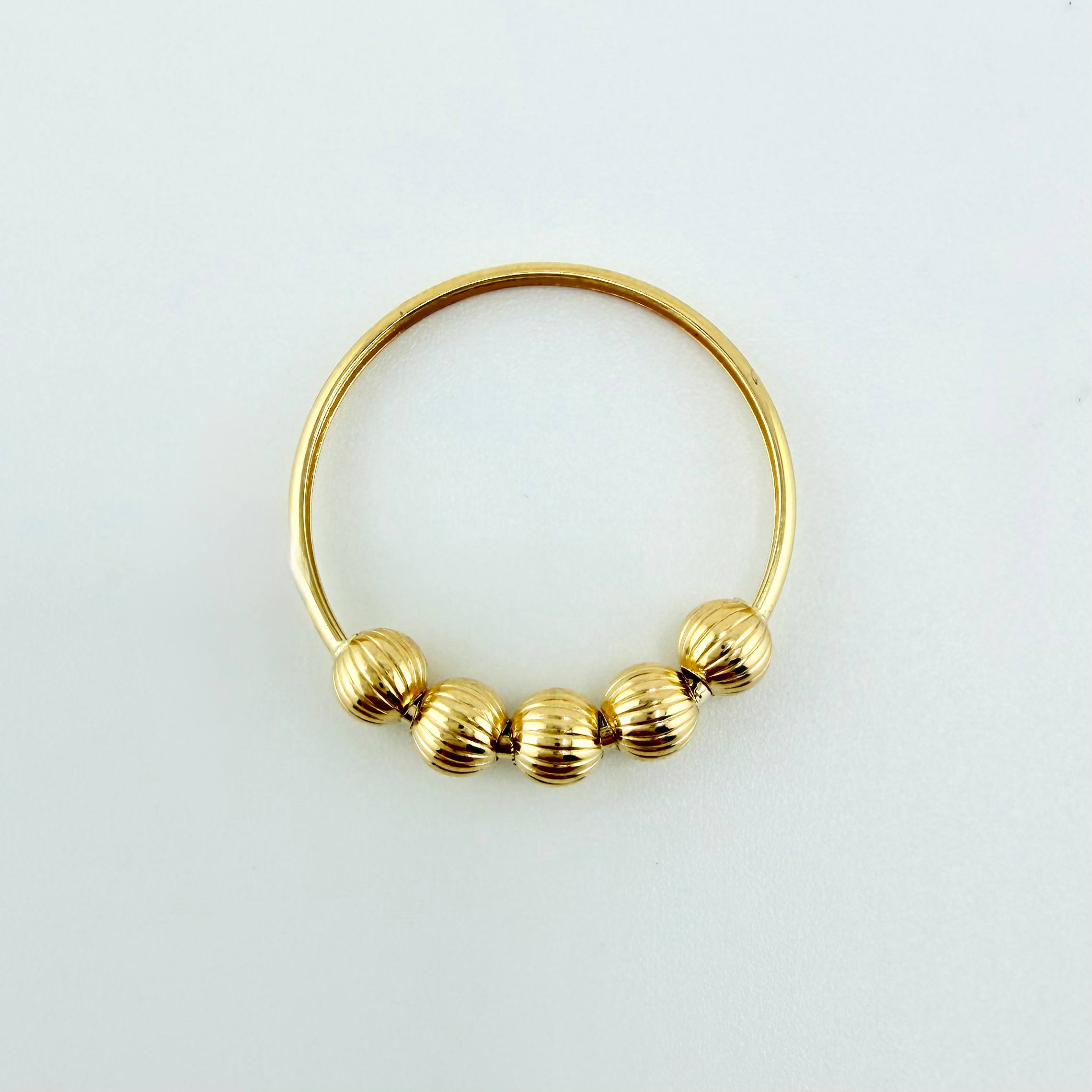 Anillo Bolas 1gr / T7 1/4 / Oro Amarillo 18K ©