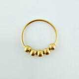 Anillo Bolas 1gr / T7 1/4 / Oro Amarillo 18K ©