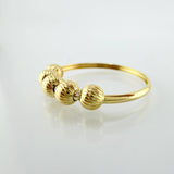 Anillo Bolas 1gr / T6 1/2 / Oro Amarillo 18K ©