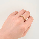 Anillo Bolas 1gr / T7 1/4 / Oro Amarillo 18K ©