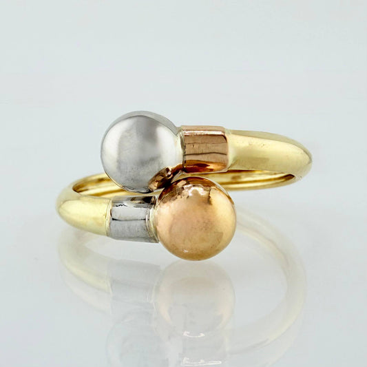 Anillo Tú Y Yo 1.6gr / T8 1/4 / Tres Oros 18K ©