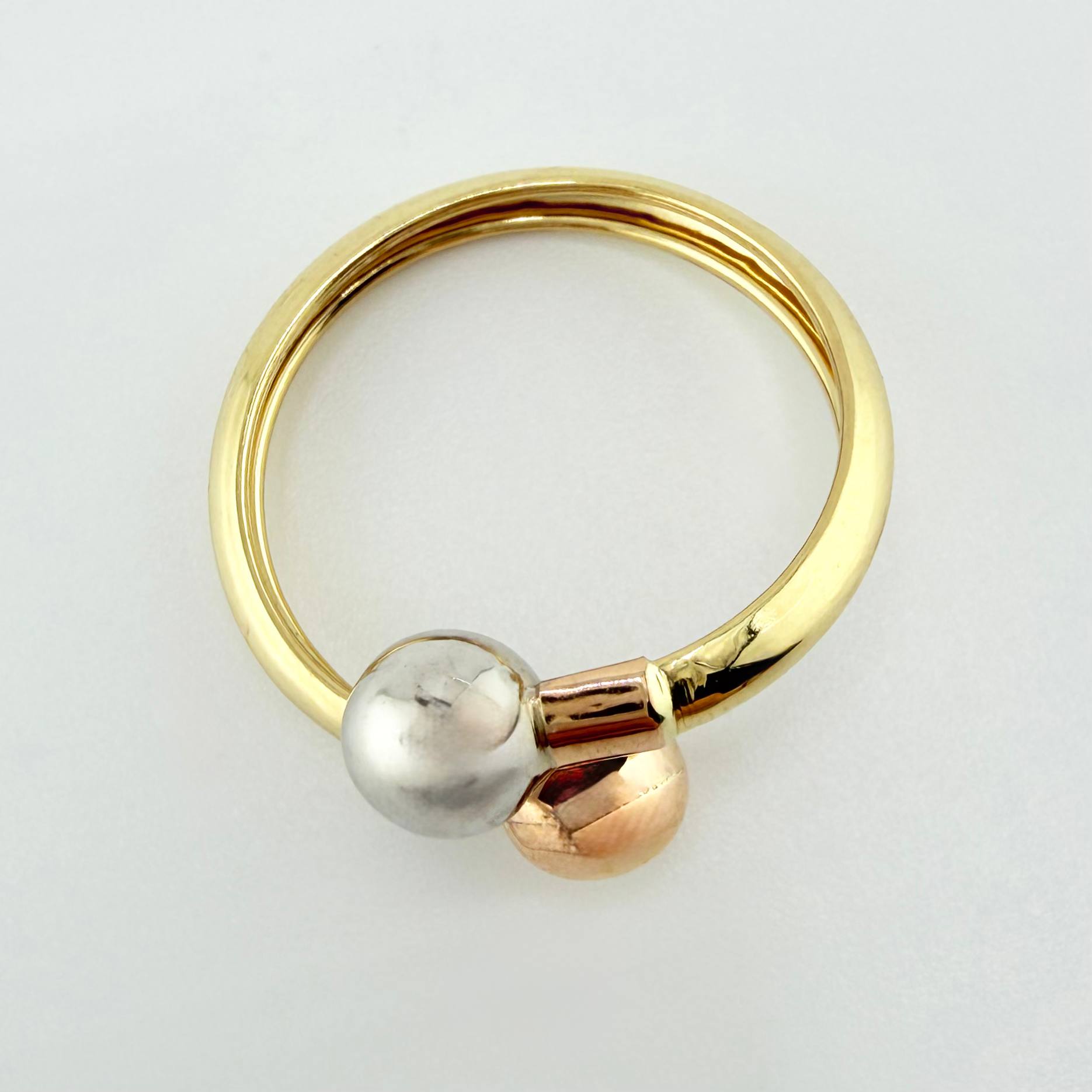 Anillo Tú Y Yo 1.65gr / T8 1/4 / Tres Oros 18K ©