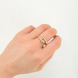 Anillo Tú Y Yo 1.65gr / T8 1/4 / Tres Oros 18K ©