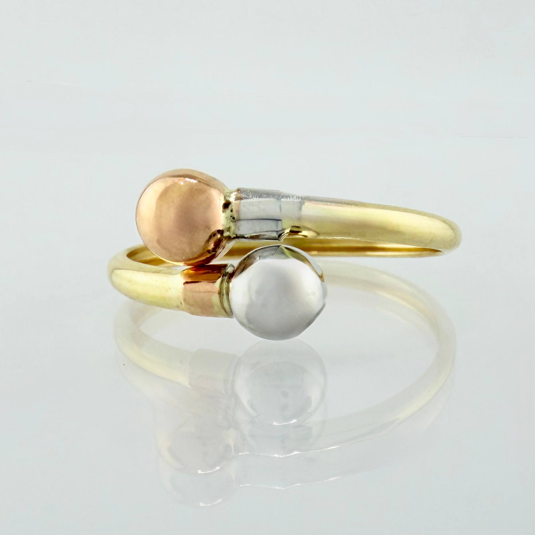 Anillo Tú Y Yo 1gr / T8 1/4 / Tres Oros 18K ©