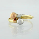 Anillo Tú Y Yo 1gr / T8 1/4 / Tres Oros 18K ©