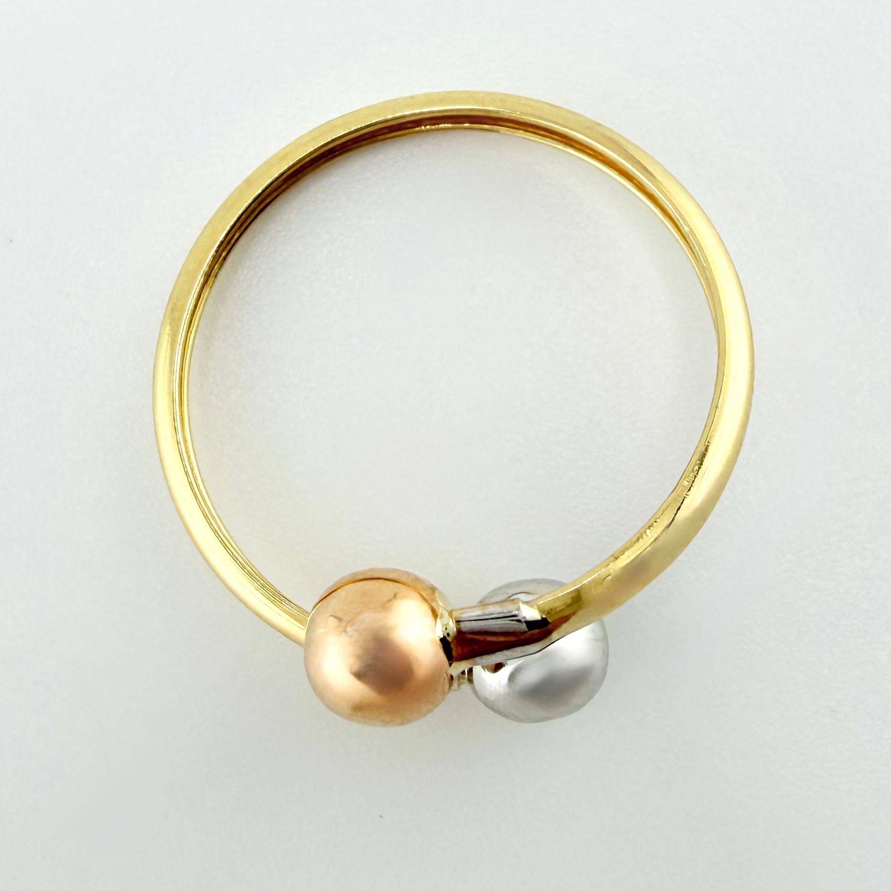 Anillo Tú Y Yo 1gr / T8 / Tres Oros 18K ©