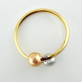 Anillo Tú Y Yo 1gr / T8 / Tres Oros 18K ©