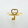 Anillo Llave Corazón 1.55gr / T8 / Oro Amarillo 18K ©