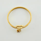 Heart Key Ring 1.45gr / T7 1/2 / 18K Yellow Gold