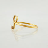 Heart Key Ring 1.45gr / T7 1/2 / 18K Yellow Gold