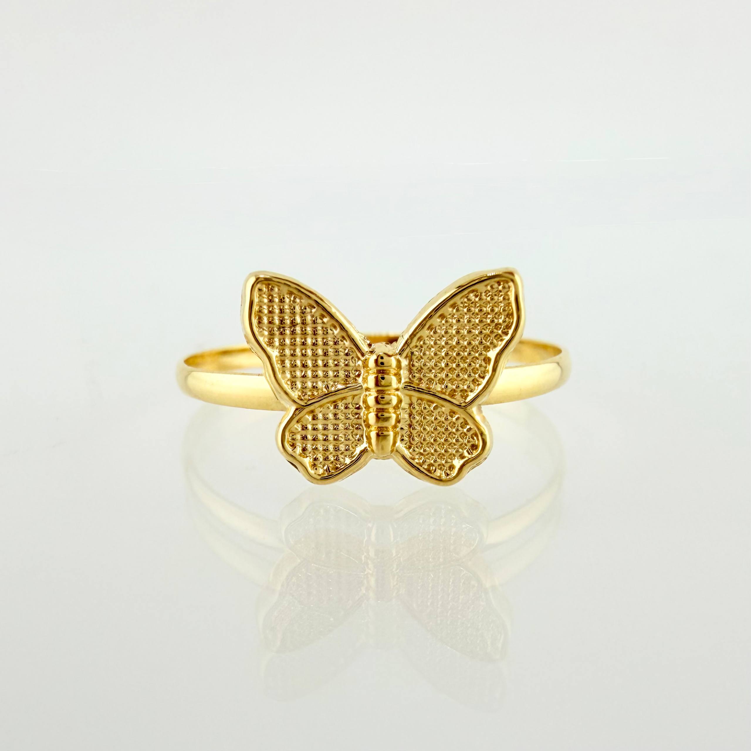 Anillo Mariposa 0.95gr / T7 / Oro Amarillo 18K