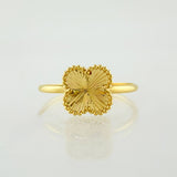 Anillo Trebol Dorado 1.1gr / T6 1/4 / Oro Amarillo Nac.Esp. 18K ©