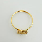 Anillo Trebol Dorado 1.05gr / T6 / Oro Amarillo Nac.Esp. 18K ©