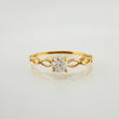 Anillo Solitario Ojos 1.1gr / T7 / Oro Amarillo 18K