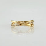 Anillo Carriles Cruzados 1.85gr / T8 1/2 / Oro Amarillo 18K ©