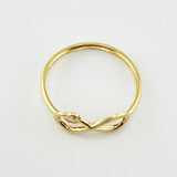 Anillo Infinito Corazón 0.6gr / T7 / Oro Amarillo 18K