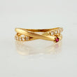 Anillo Carriles Cruzados 1.5gr / T4 3/4 / Oro Amarillo 18K ©