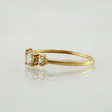 Anillo Solitario Flores Delicadas 0.85gr / T6 1/2 / Oro Amarillo 18K