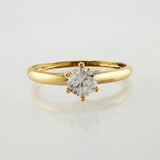 Anillo Solitario 1.2gr / T7 1/2 / Oro Amarillo 18K ©