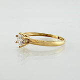 Anillo Solitario 1.2gr / T7 1/2 / Oro Amarillo 18K ©