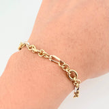 Pulso Aro Seguido 3.85gr / 7 1/2 in / 5mm Tres Oros +4 18K