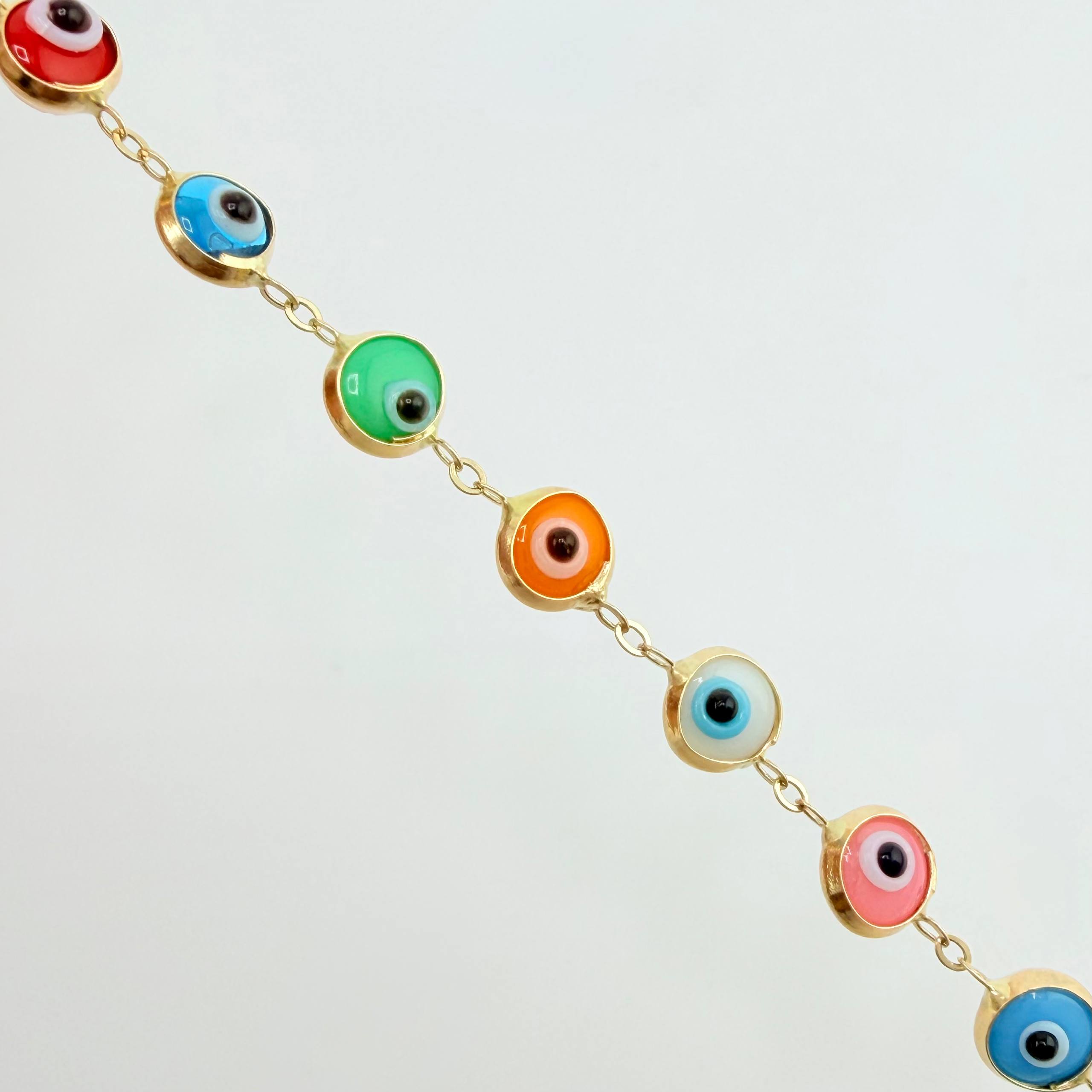 Pulso Ojos Turcos 2.75gr / 7 3/4 in / 4.7mm Oro Amarillo +4 18K